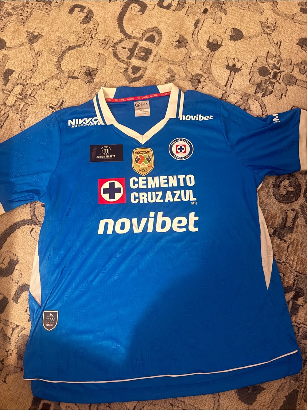 Cruz azul home jersey, Campeón logo 26/27